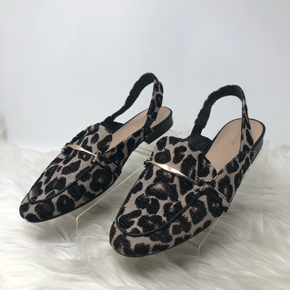 topshop leopard slingback